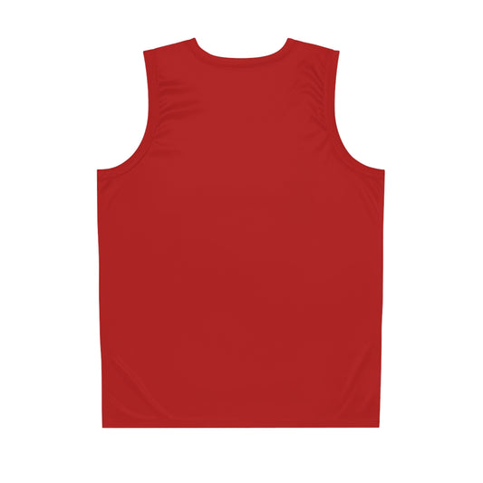 Red Team Basketball Jersey — Custom Logo Performance Tank