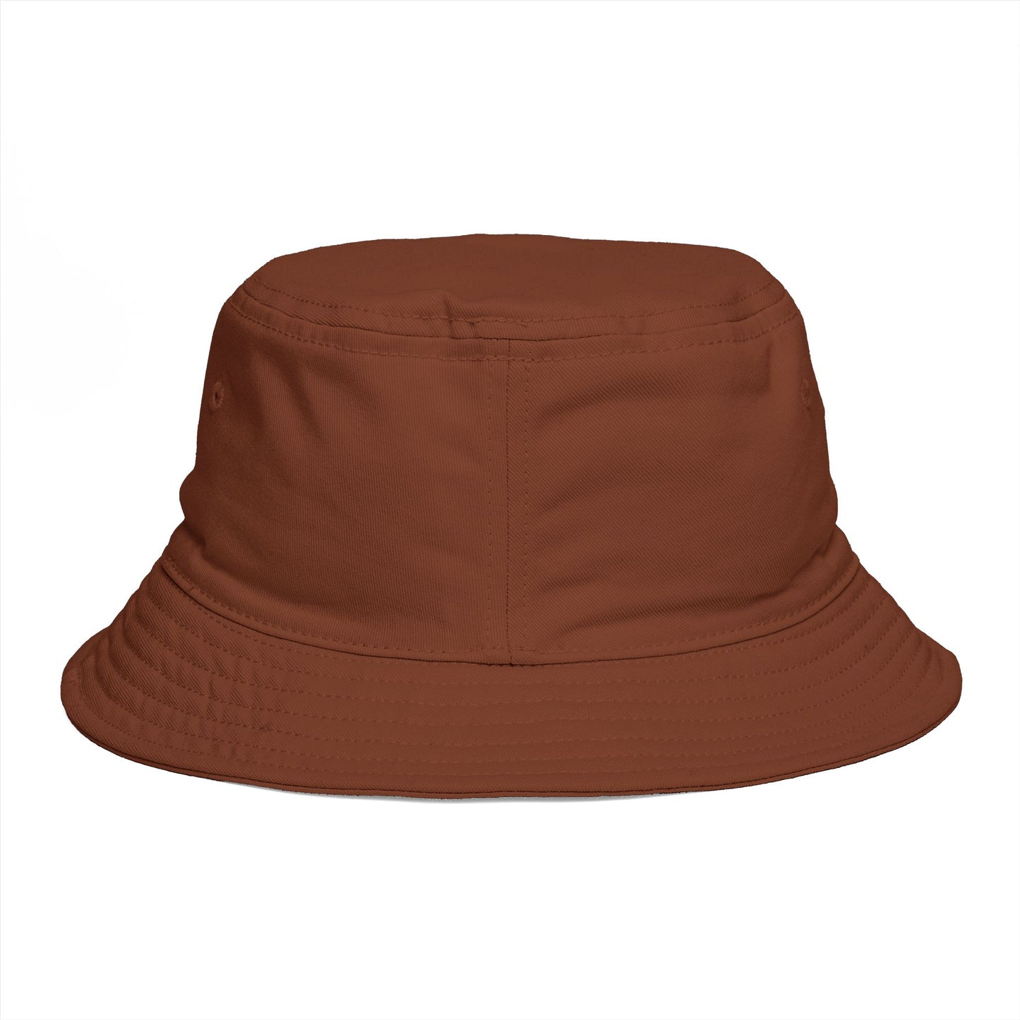 Brown Bucket Hat with Gold Crest Logo — Global Wellness Academy Embroidered Sun Hat