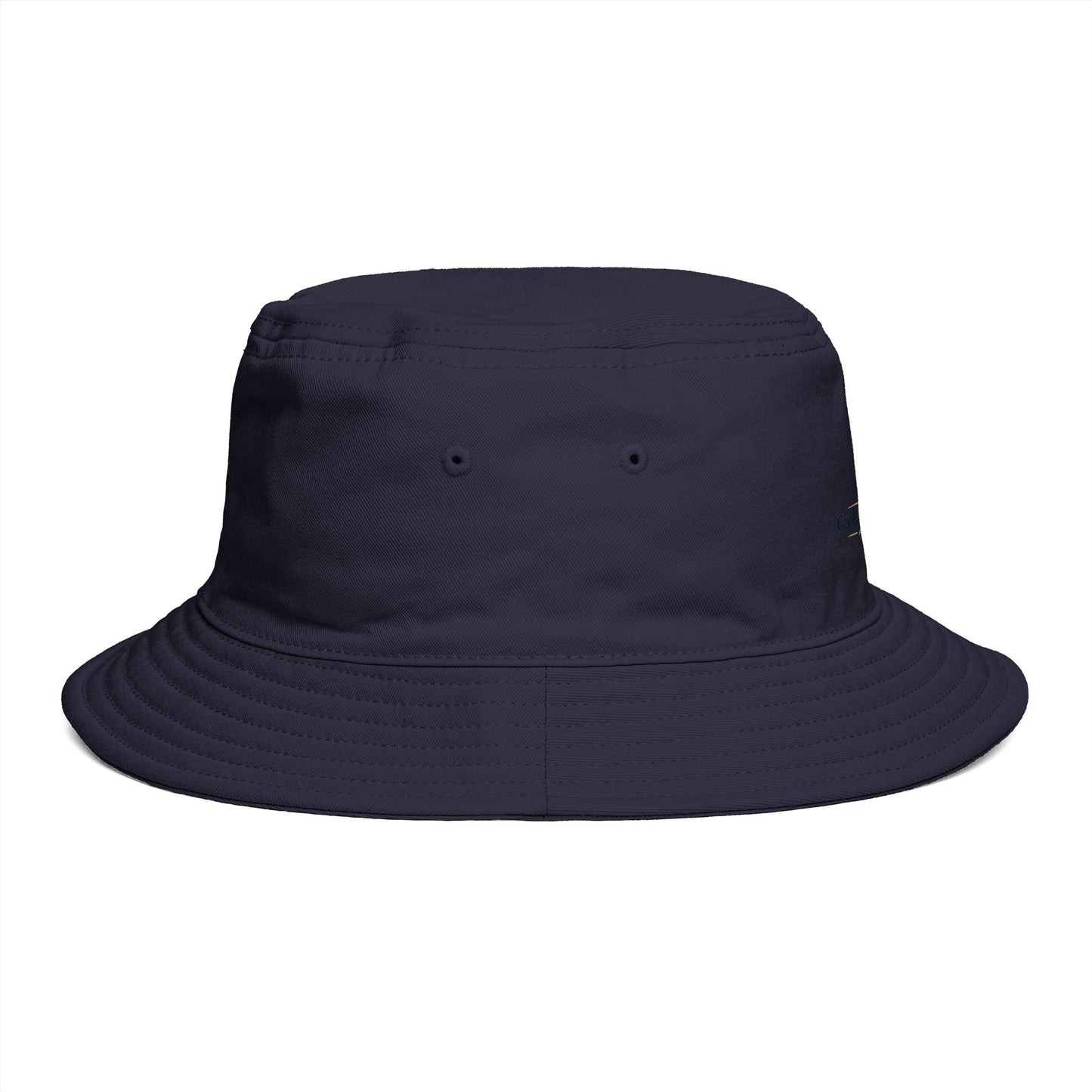 Brown Bucket Hat with Gold Crest Logo — Global Wellness Academy Embroidered Sun Hat