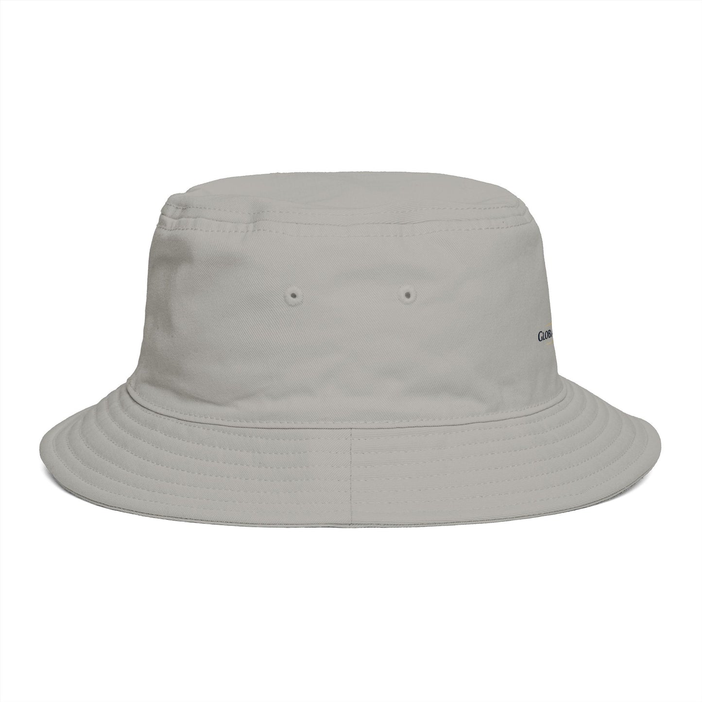 Brown Bucket Hat with Gold Crest Logo — Global Wellness Academy Embroidered Sun Hat