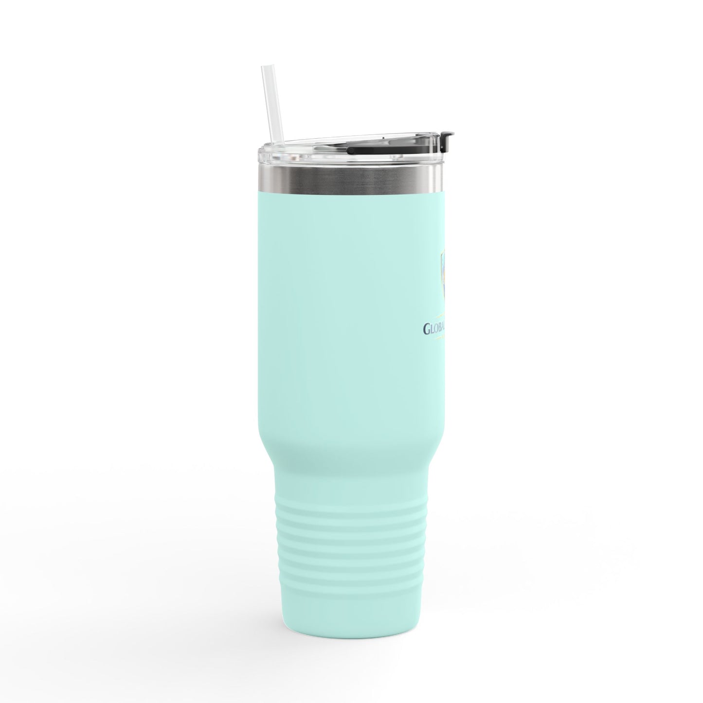 40oz Insulated Travel Mug with Handle — Red Stainless Steel Tumbler, Travel Coffee Cup