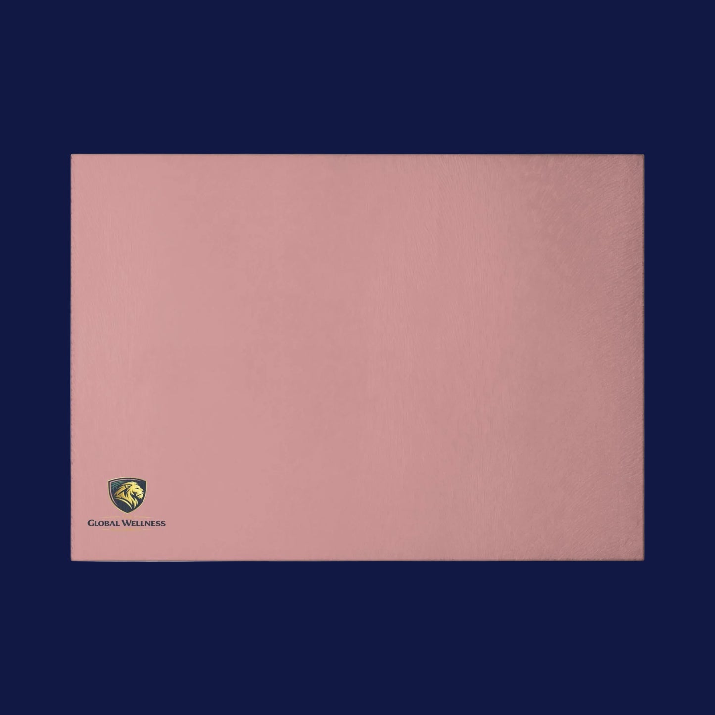 Pink Glass Cutting Board — Decorative Kitchen Chopping Board with Subtle Logo