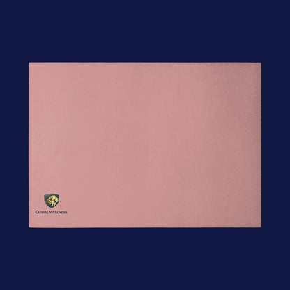 Pink Glass Cutting Board — Decorative Kitchen Chopping Board with Subtle Logo