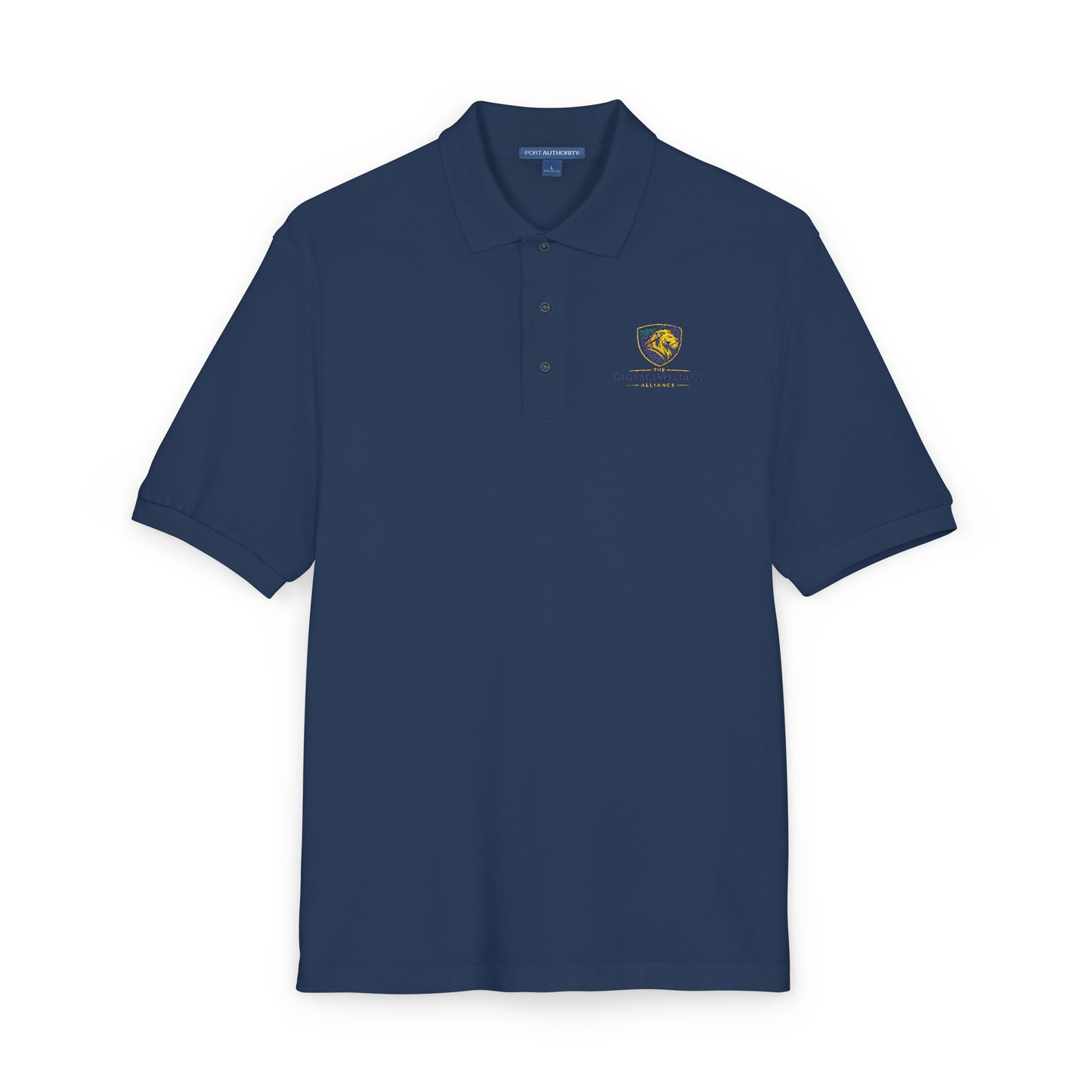 Embroidered Lion Crest Polo Shirt