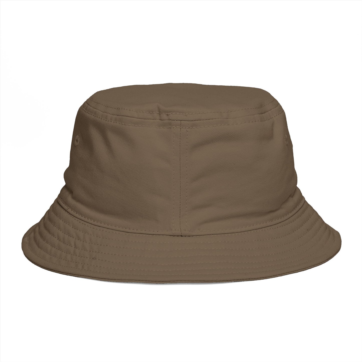Brown Bucket Hat with Gold Crest Logo — Global Wellness Academy Embroidered Sun Hat