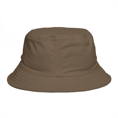 Brown Bucket Hat with Gold Crest Logo — Global Wellness Academy Embroidered Sun Hat