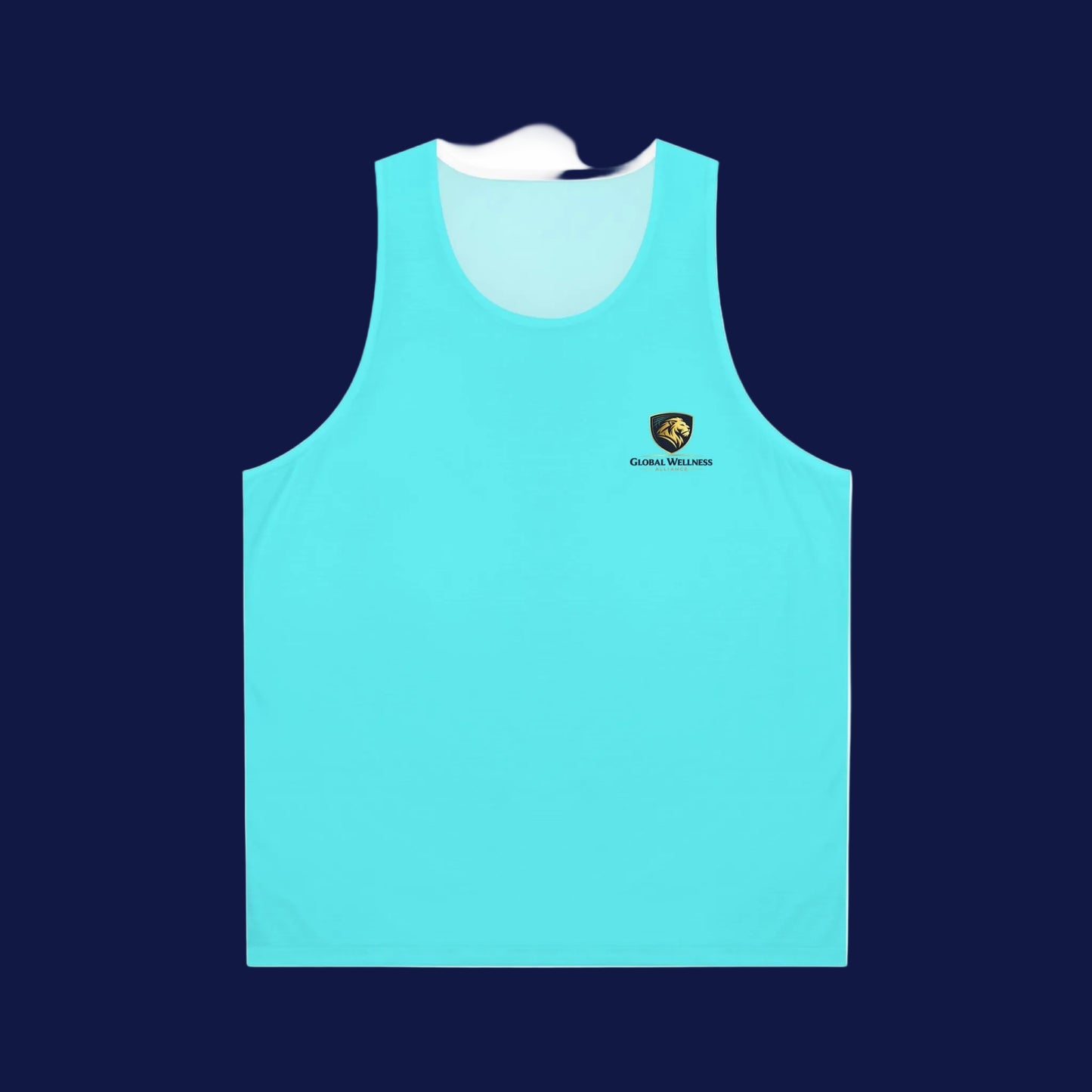 Aqua Crest Logo Tank Top — Minimal Luxury Athletic Vest