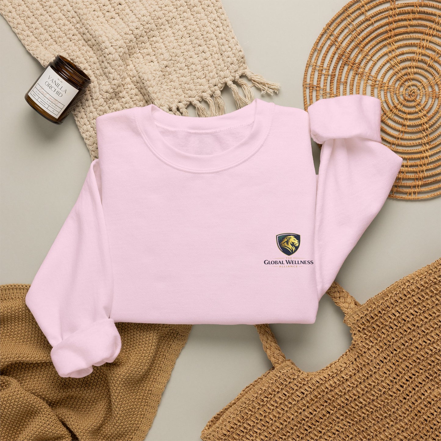 Embroidered Compass Rose Crewneck Sweatshirt