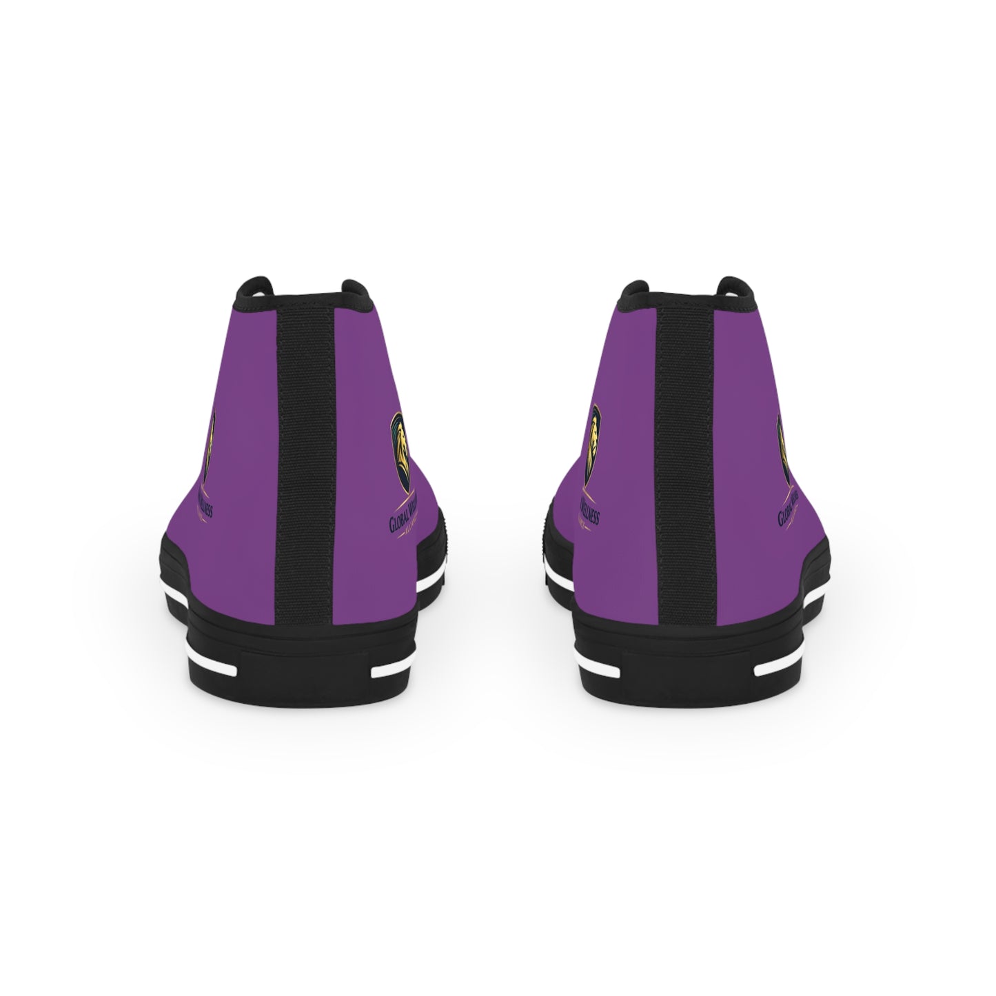 High Top Sneakers — Purple Crest Casual Canvas Shoes