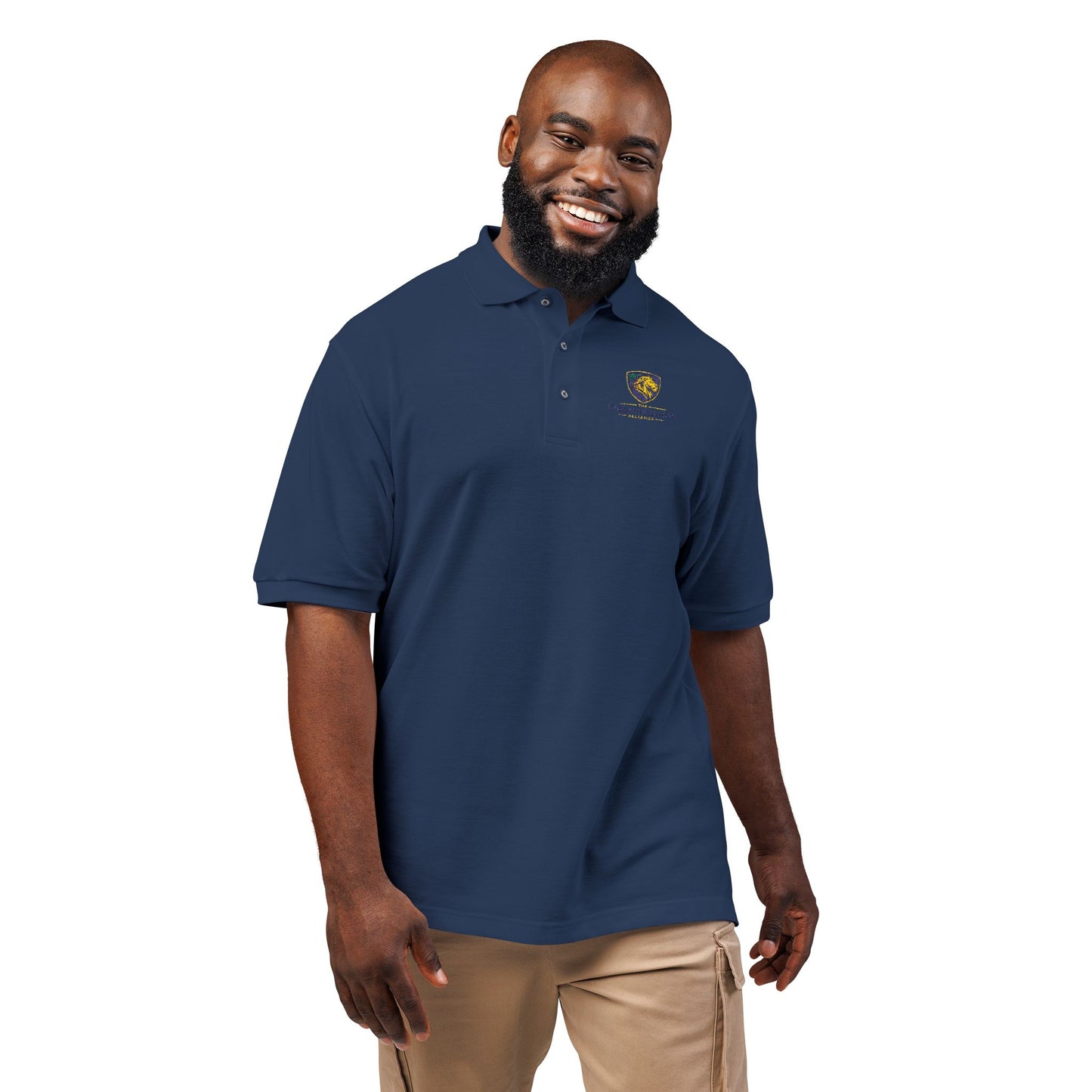 Embroidered Lion Crest Polo Shirt