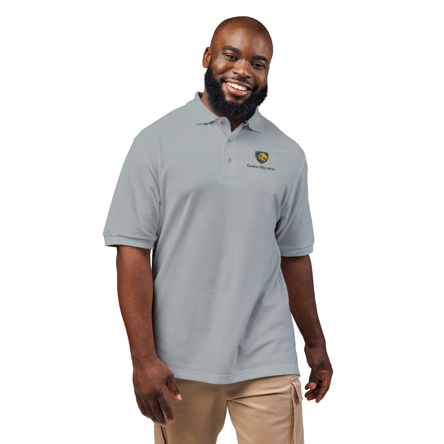 Embroidered Lion Crest Polo Shirt