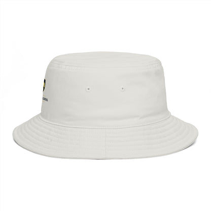 Brown Bucket Hat with Gold Crest Logo — Global Wellness Academy Embroidered Sun Hat