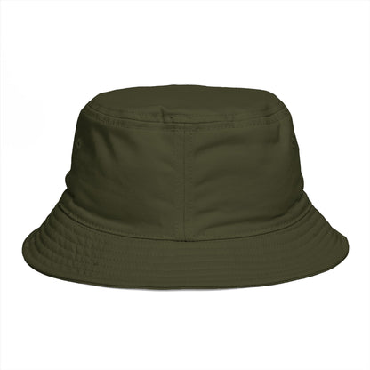 Brown Bucket Hat with Gold Crest Logo — Global Wellness Academy Embroidered Sun Hat