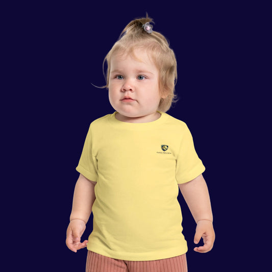 Baby T-Shirt — Yellow Mini Logo Tee (Cute Casual Infant Top)