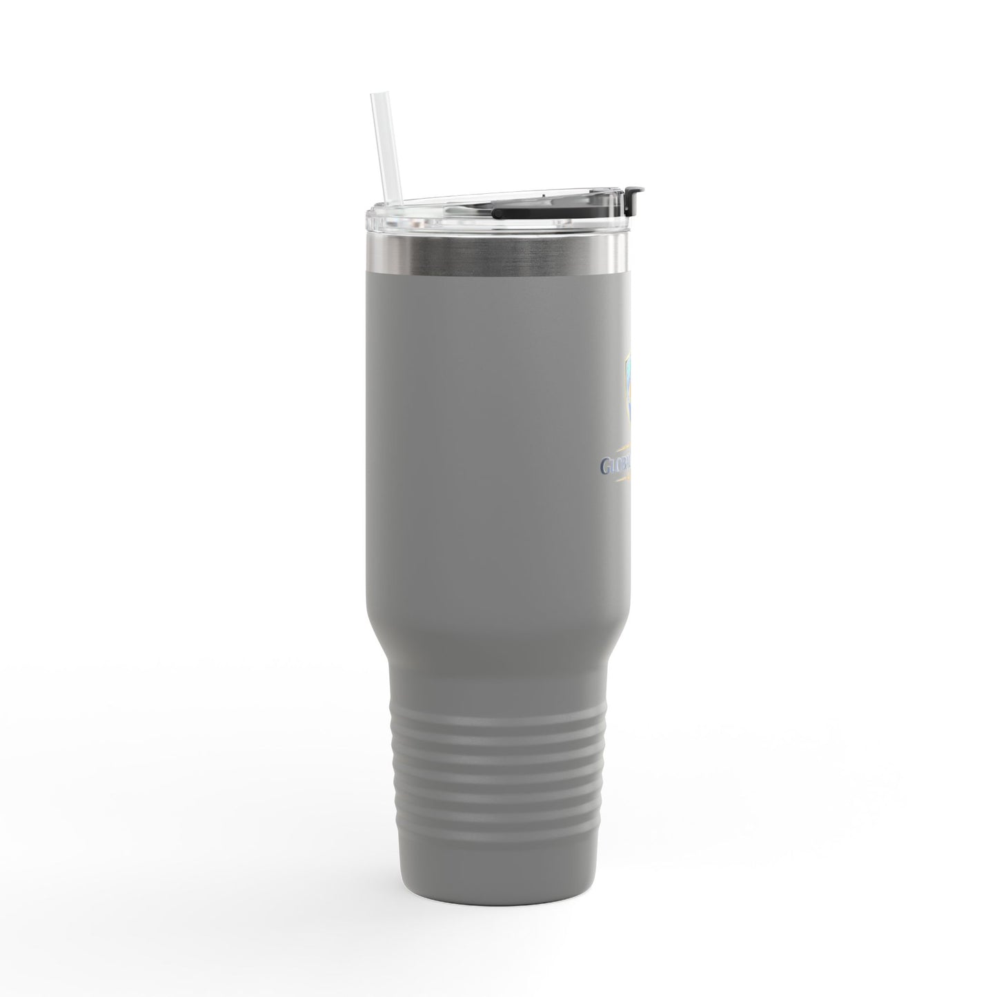 40oz Insulated Travel Mug with Handle — Red Stainless Steel Tumbler, Travel Coffee Cup