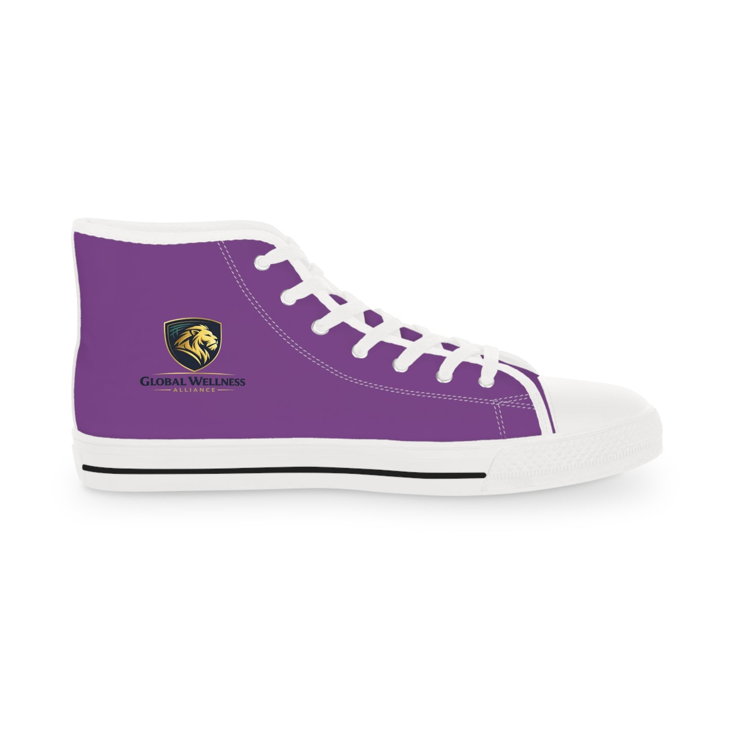 High Top Sneakers — Purple Crest Casual Canvas Shoes