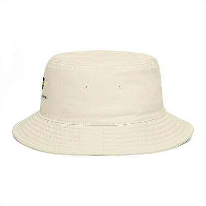 Brown Bucket Hat with Gold Crest Logo — Global Wellness Academy Embroidered Sun Hat