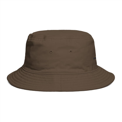 Brown Bucket Hat with Gold Crest Logo — Global Wellness Academy Embroidered Sun Hat