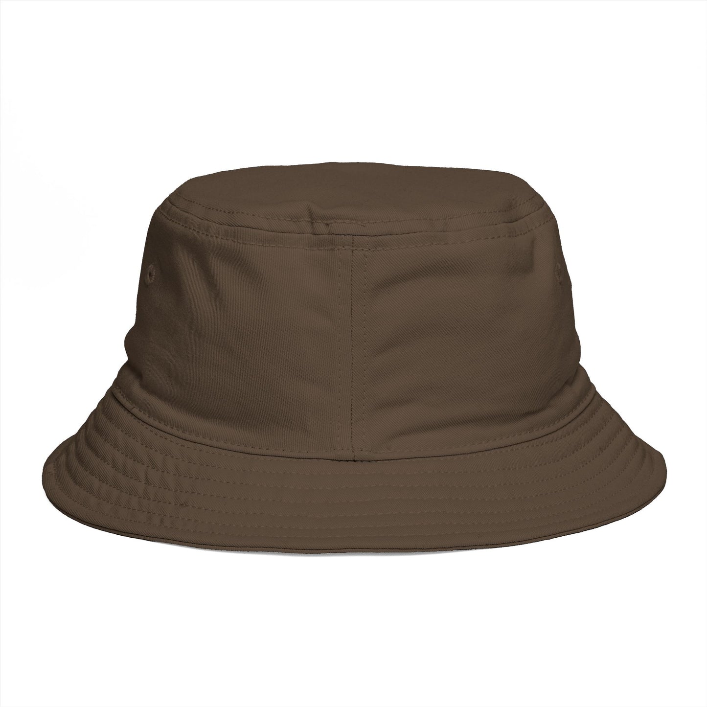 Brown Bucket Hat with Gold Crest Logo — Global Wellness Academy Embroidered Sun Hat