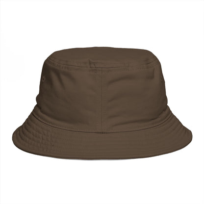 Brown Bucket Hat with Gold Crest Logo — Global Wellness Academy Embroidered Sun Hat