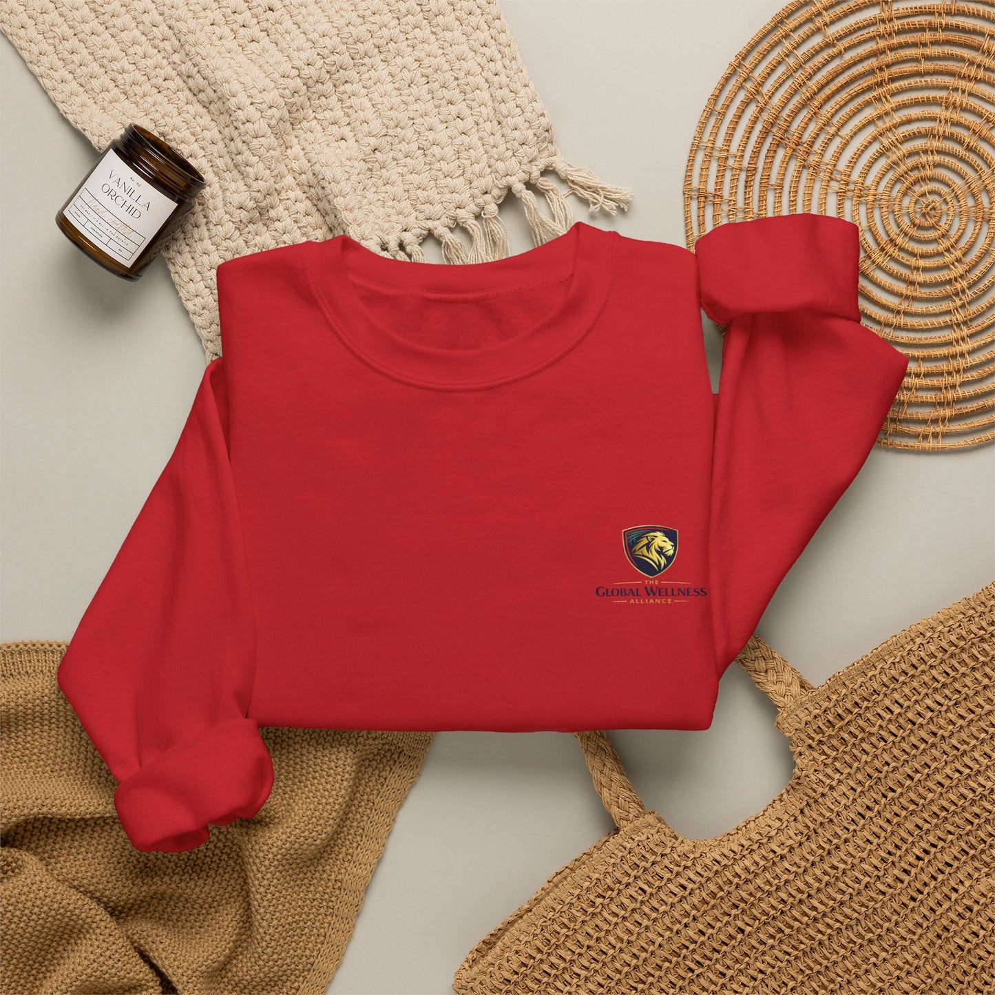 Embroidered Compass Rose Crewneck Sweatshirt