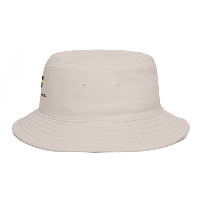 Brown Bucket Hat with Gold Crest Logo — Global Wellness Academy Embroidered Sun Hat