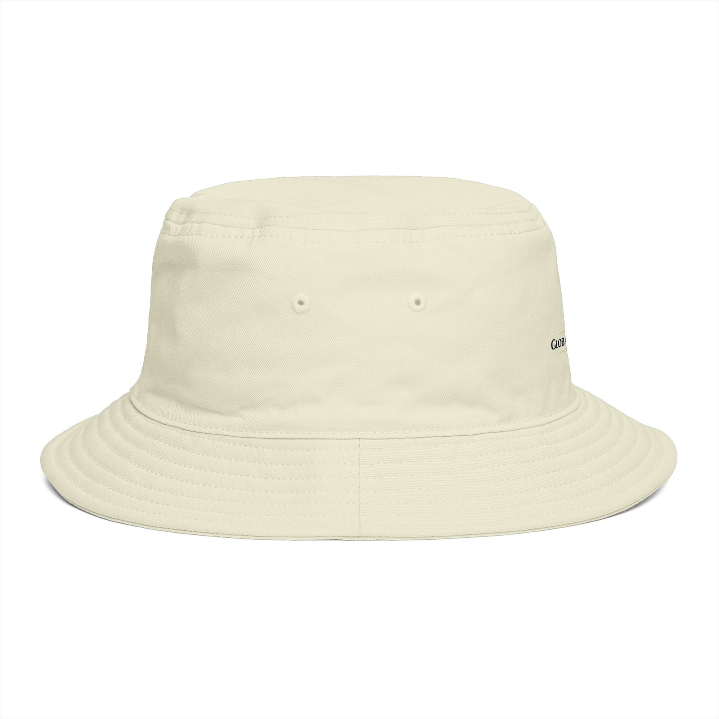 Brown Bucket Hat with Gold Crest Logo — Global Wellness Academy Embroidered Sun Hat