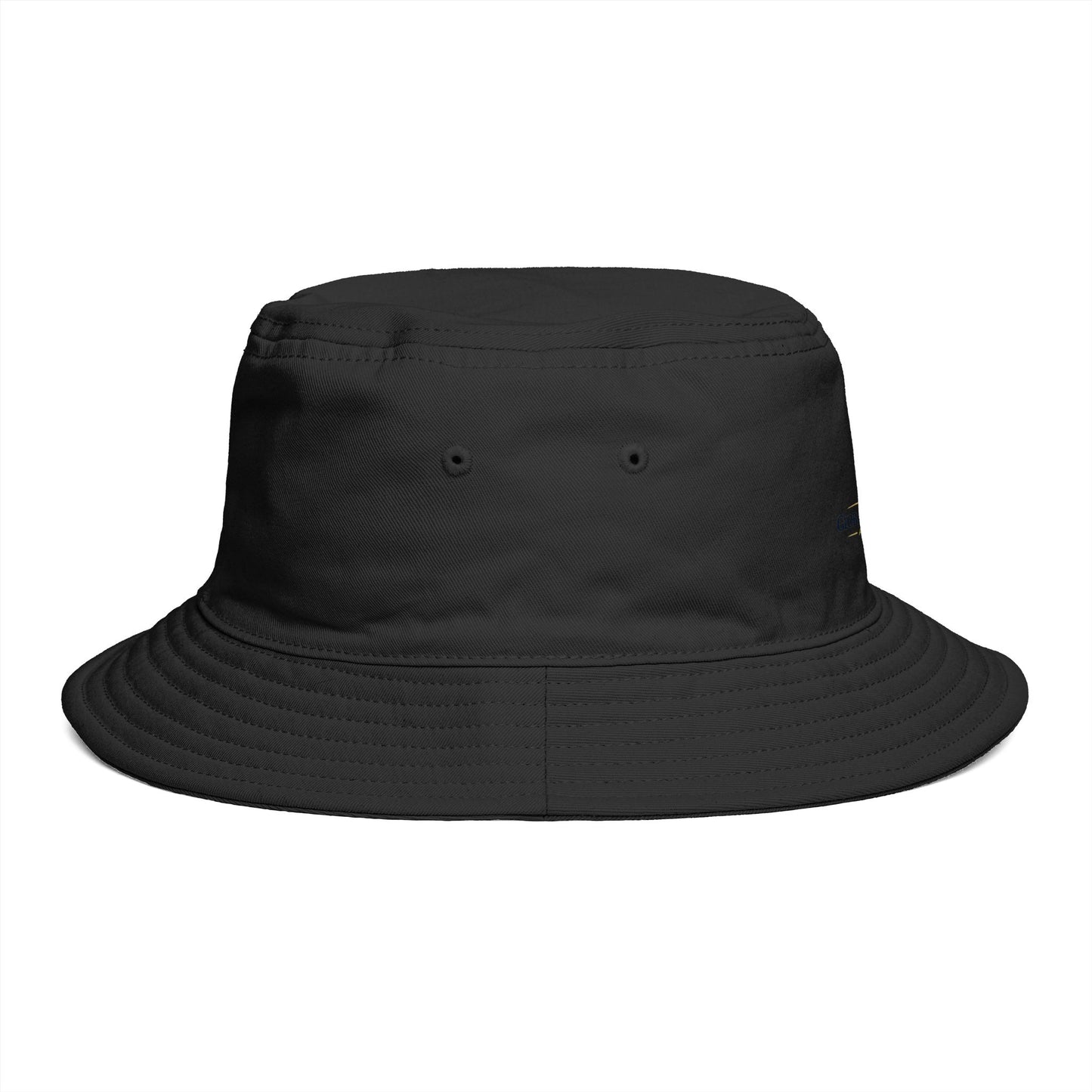 Brown Bucket Hat with Gold Crest Logo — Global Wellness Academy Embroidered Sun Hat