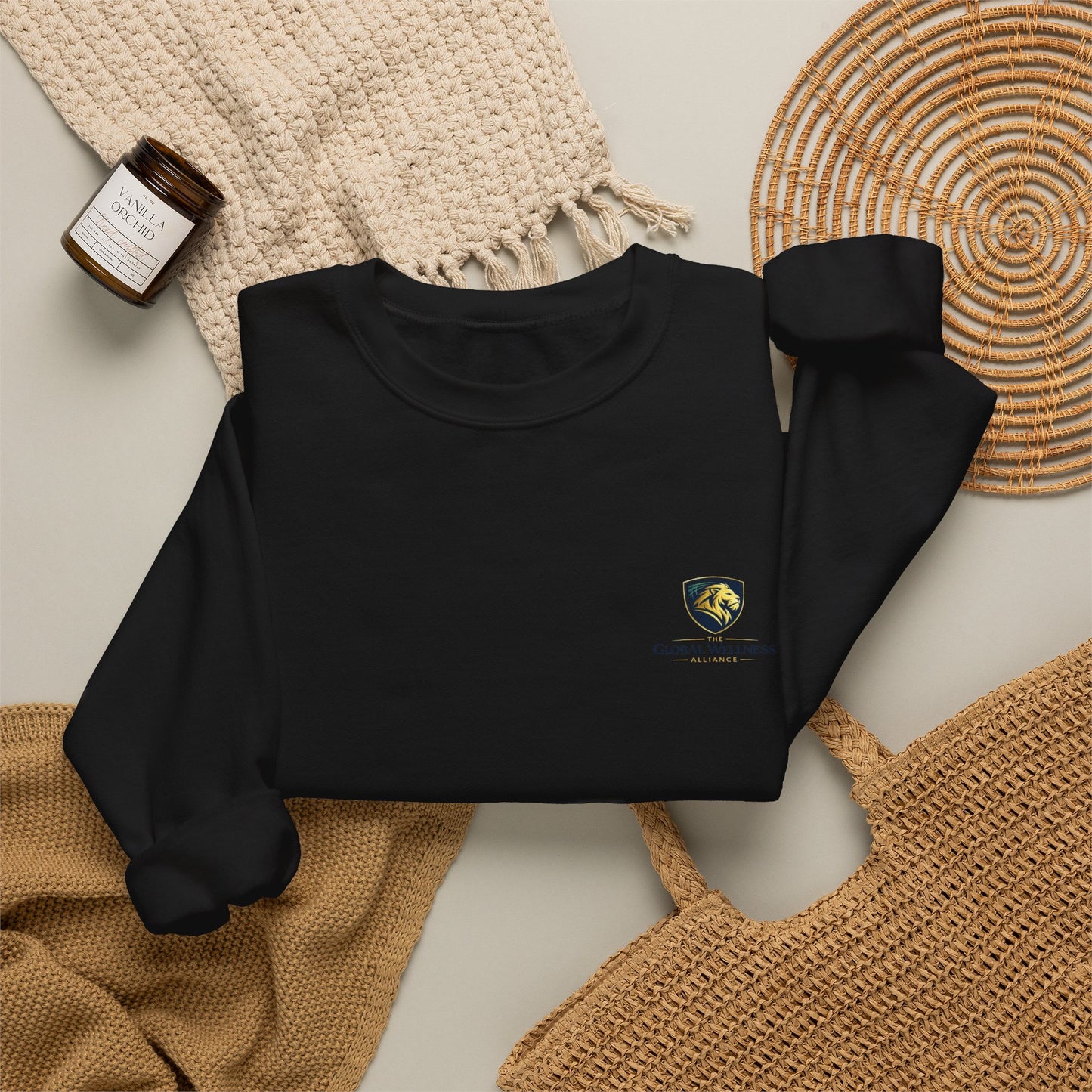 Embroidered Compass Rose Crewneck Sweatshirt
