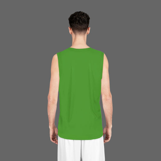 Global Wellness Green Basketball Jersey - Lion Logo Athletic Tank