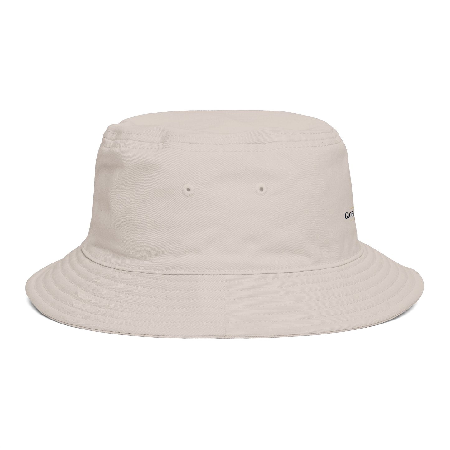 Brown Bucket Hat with Gold Crest Logo — Global Wellness Academy Embroidered Sun Hat