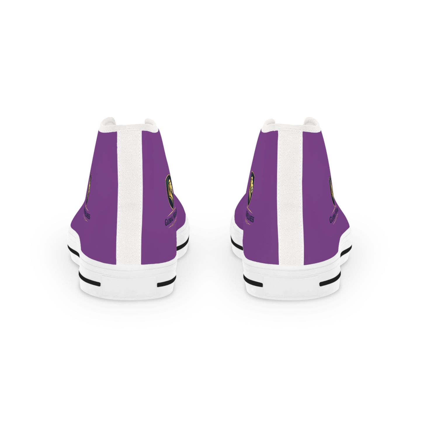 High Top Sneakers — Purple Crest Casual Canvas Shoes