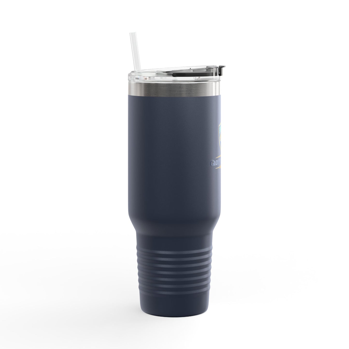 40oz Insulated Travel Mug with Handle — Red Stainless Steel Tumbler, Travel Coffee Cup