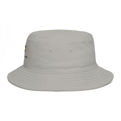Brown Bucket Hat with Gold Crest Logo — Global Wellness Academy Embroidered Sun Hat